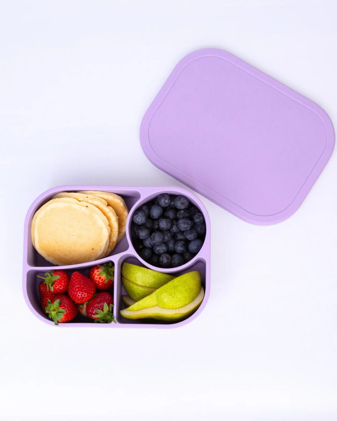 4-Section Bento Lunchbox – Silicone, Leak-Resistant & Kid-Friendly