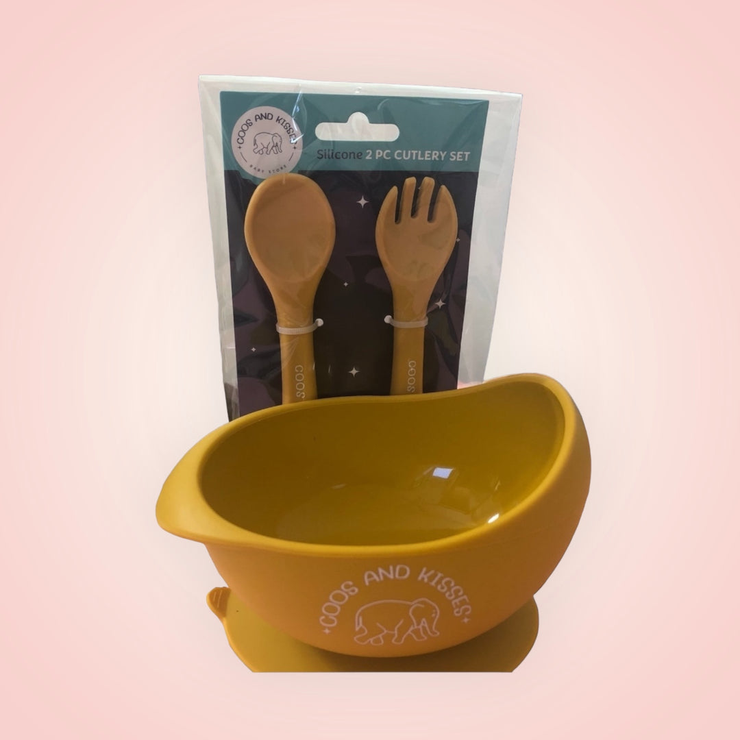 Silicone Suction Bowl & Cutlery Set