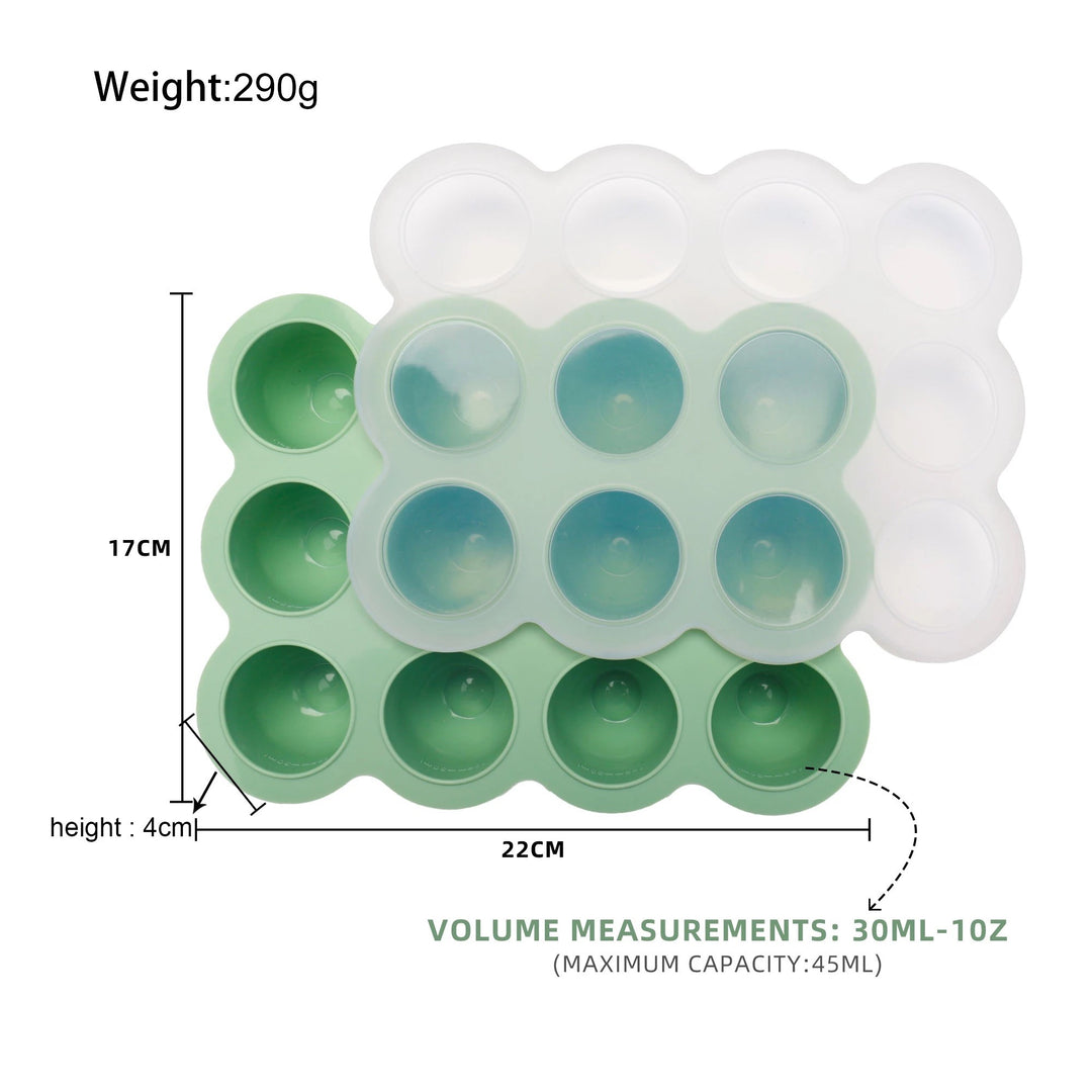 Baby Meal Prep Freezer Tray with Silicone Lid