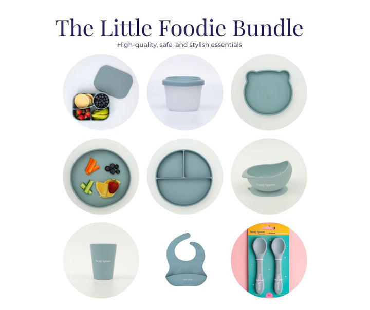 The Little Foodie Bundle – 9-Piece Silicone Mealtime Set