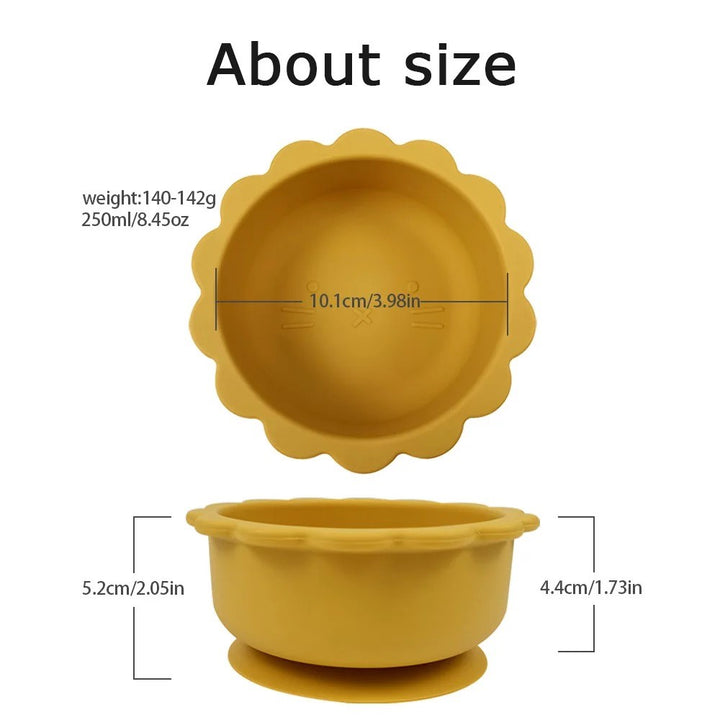 Silicone Suction Lion Bowl