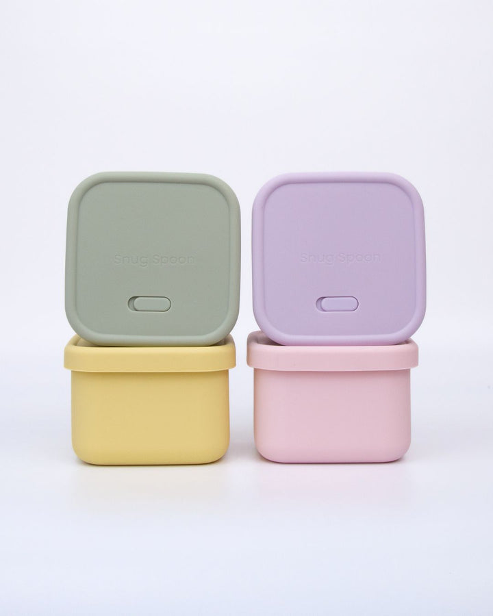 Small Square Silicone Lunchbox – Compact, Leak-Proof & Eco-Friendly (450ml)