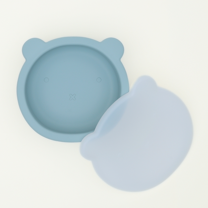 Silicone Suction Bear Bowl with Lid