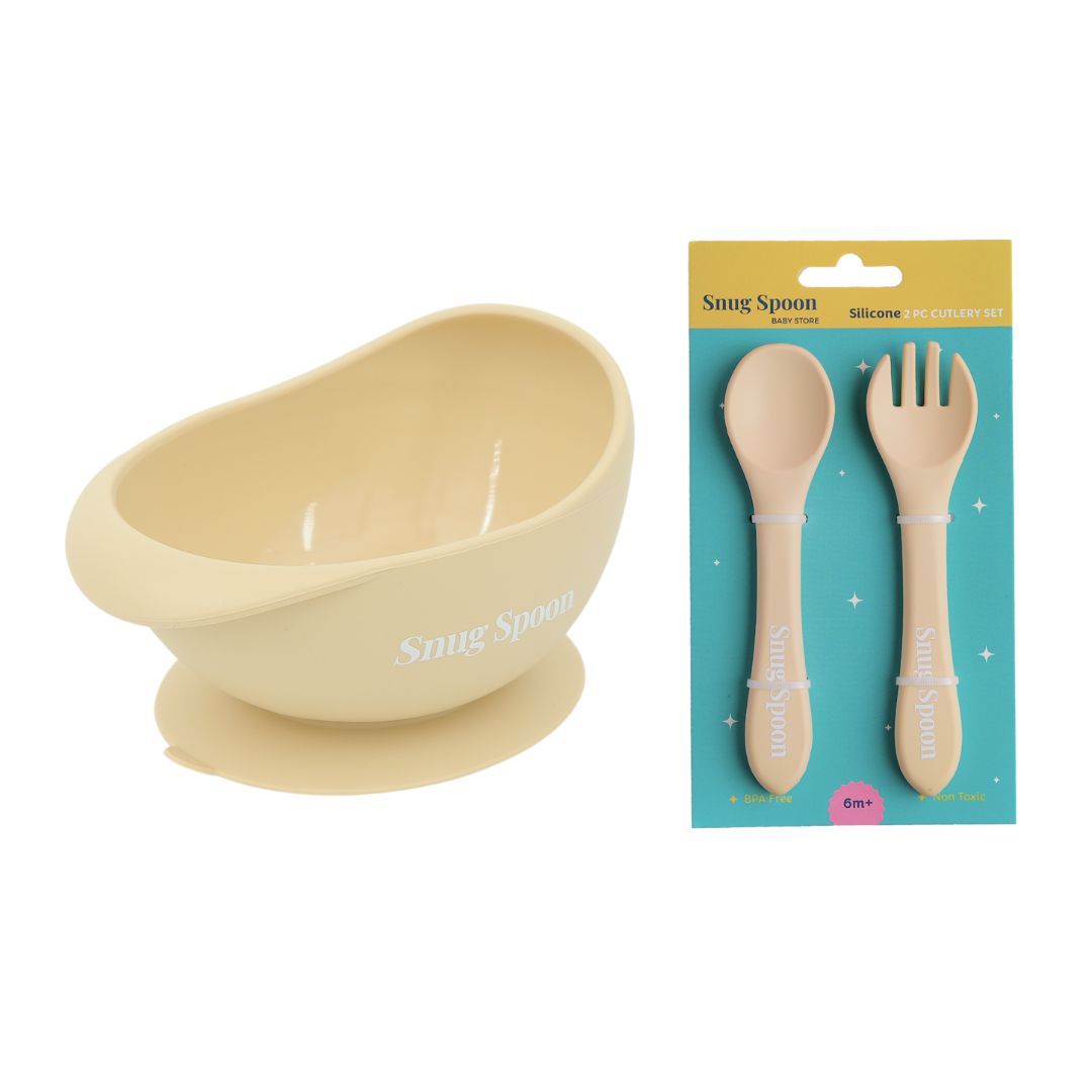 Silicone Suction Bowl & Cutlery Set