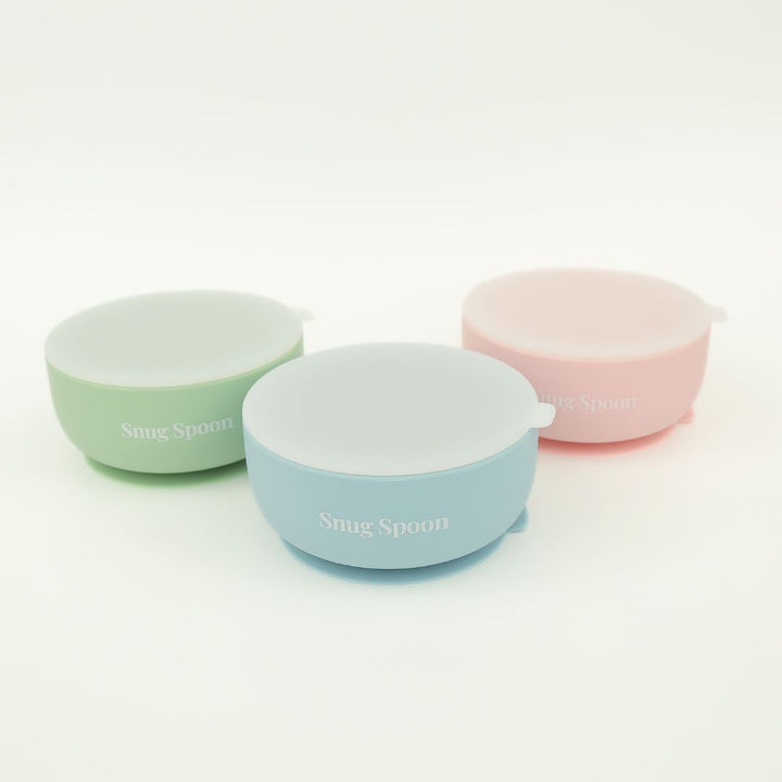 Silicone Suction Bowl with Lid - Bundle