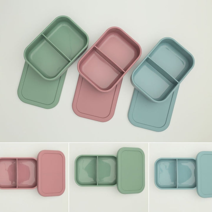 Divider Silicone Lunch Box - Bundle of 3