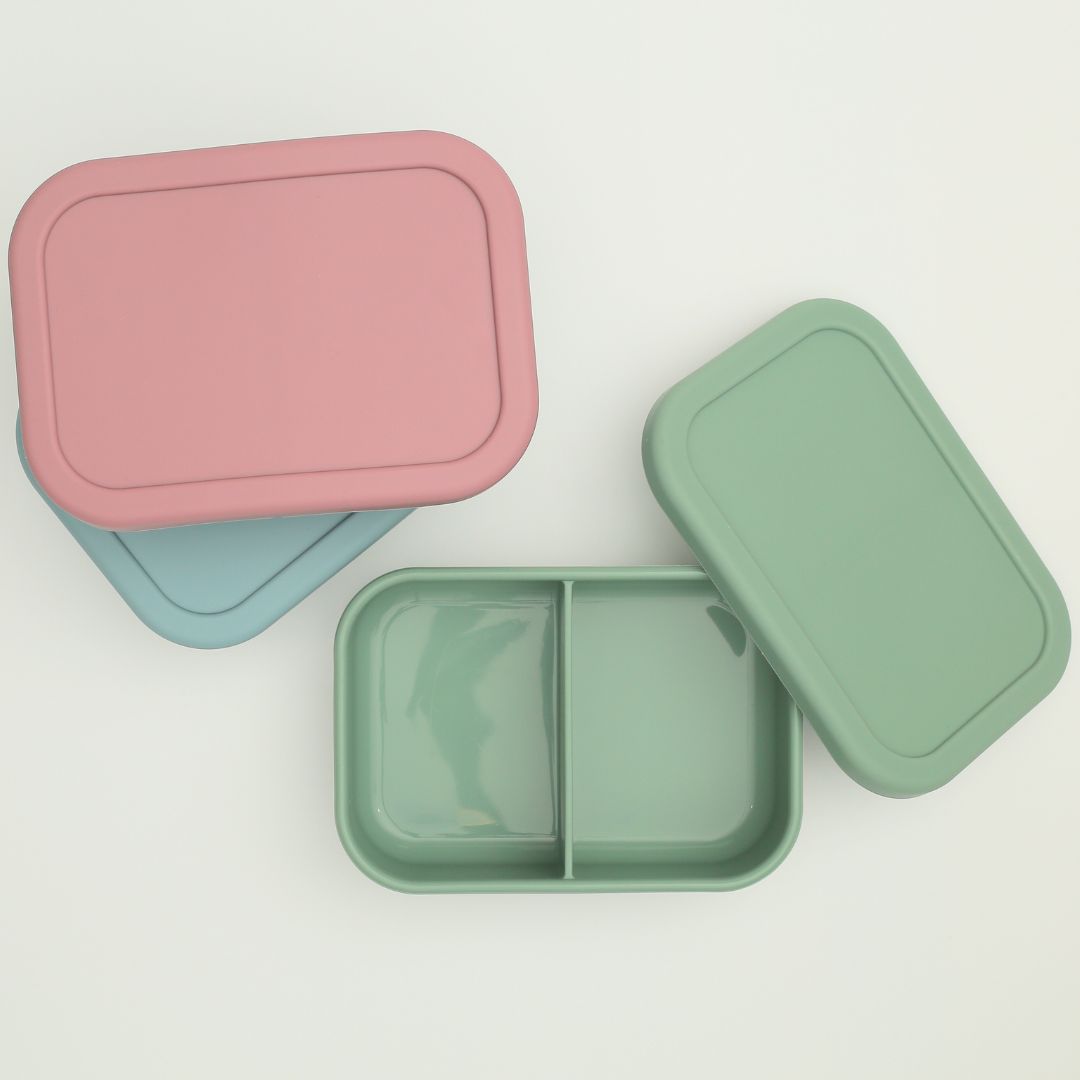 Divider Silicone Lunch Box - Bundle of 3